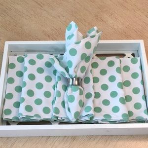 Green Polka Dot Napkins  (6)